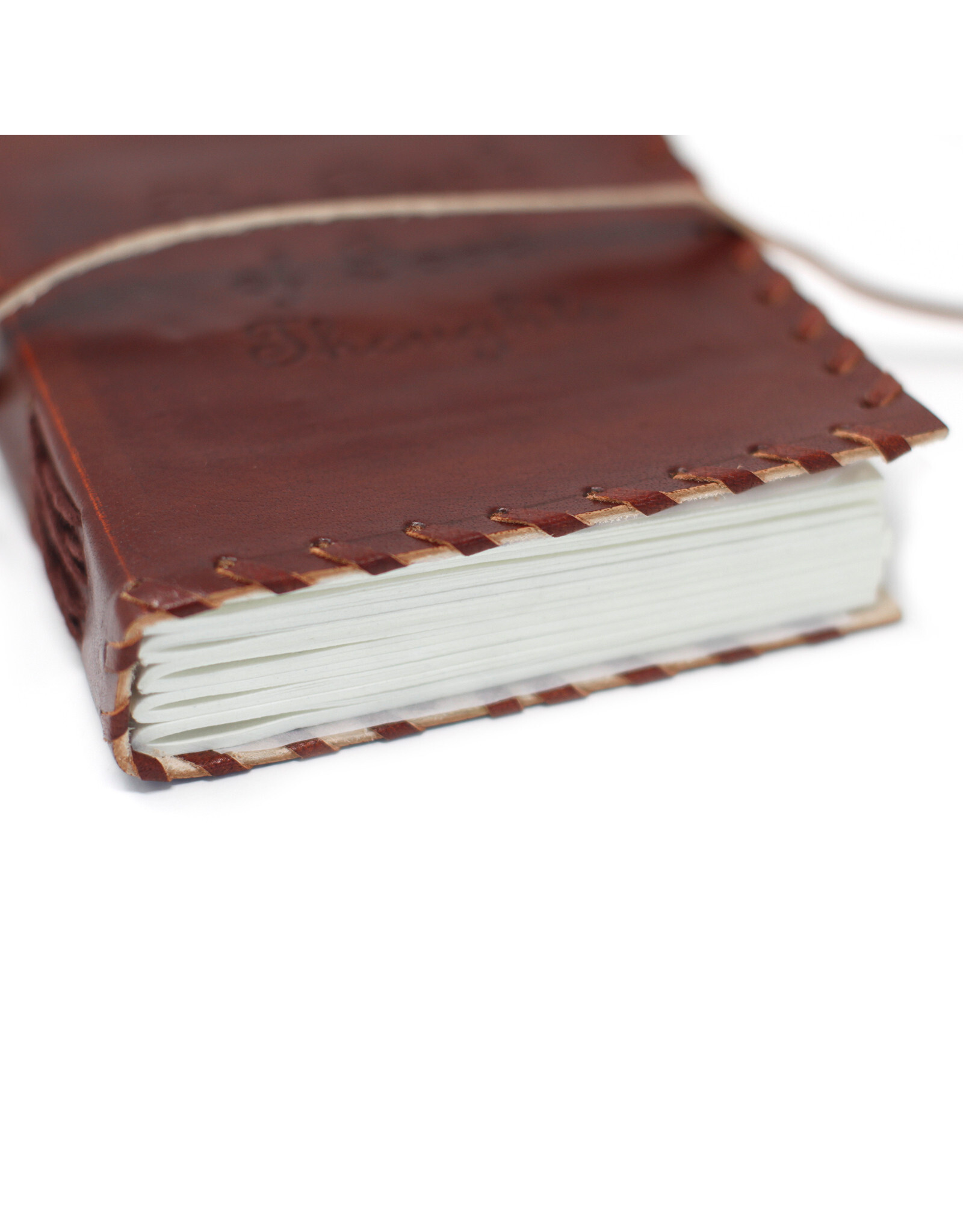 AWG Miscellaneous - Leather Notebook with wrap Book of Thoughts 15.5x11.5cm