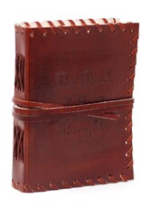 AWG Miscellaneous - Leren Wikkelnotitieboek Book of Thoughts 15,5x11,5cm