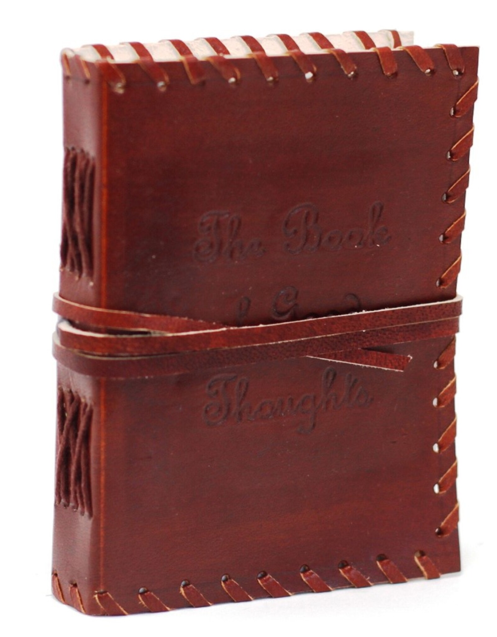 AWG Miscellaneous - Leather Notebook with wrap Book of Thoughts 15.5x12cm