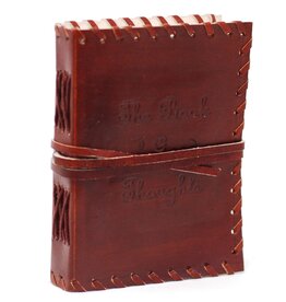 AWG Leather Notebook with wrap Book of Thoughts 15.5x12cm