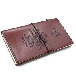 AWG Leather Journal 'True Friends' 22x12cm