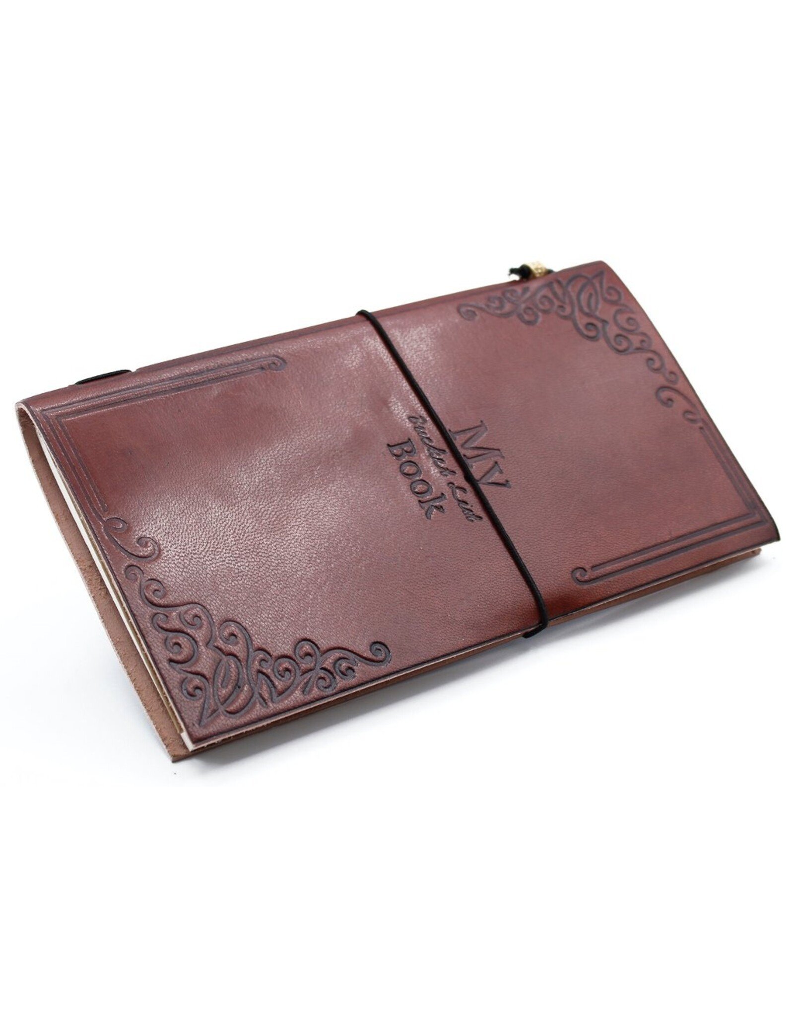 AWG Miscellaneous - Leather Journal 'My Bucket List Book'  22x12cm