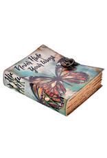 AWG Miscellaneous - Leather  Deckle-edge Notebook 'Never Hide Your Wings' 18x13cm