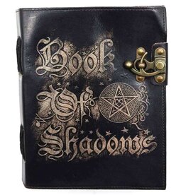 AWG Leren Deckle-edge Notitieboek 'Book of Shadows' 21x15cm