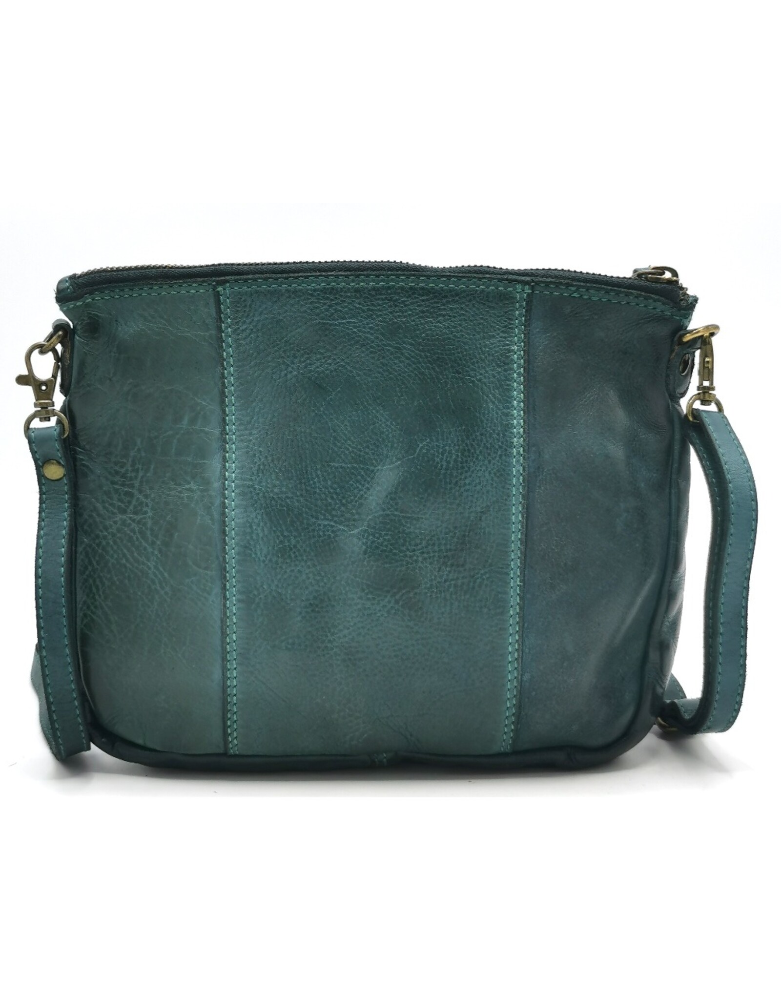 Hillburry Leren Festivaltasjes, heuptassen en riemtassen - Hillburry Schoudertas-clutch Gewassen Leer petroleum