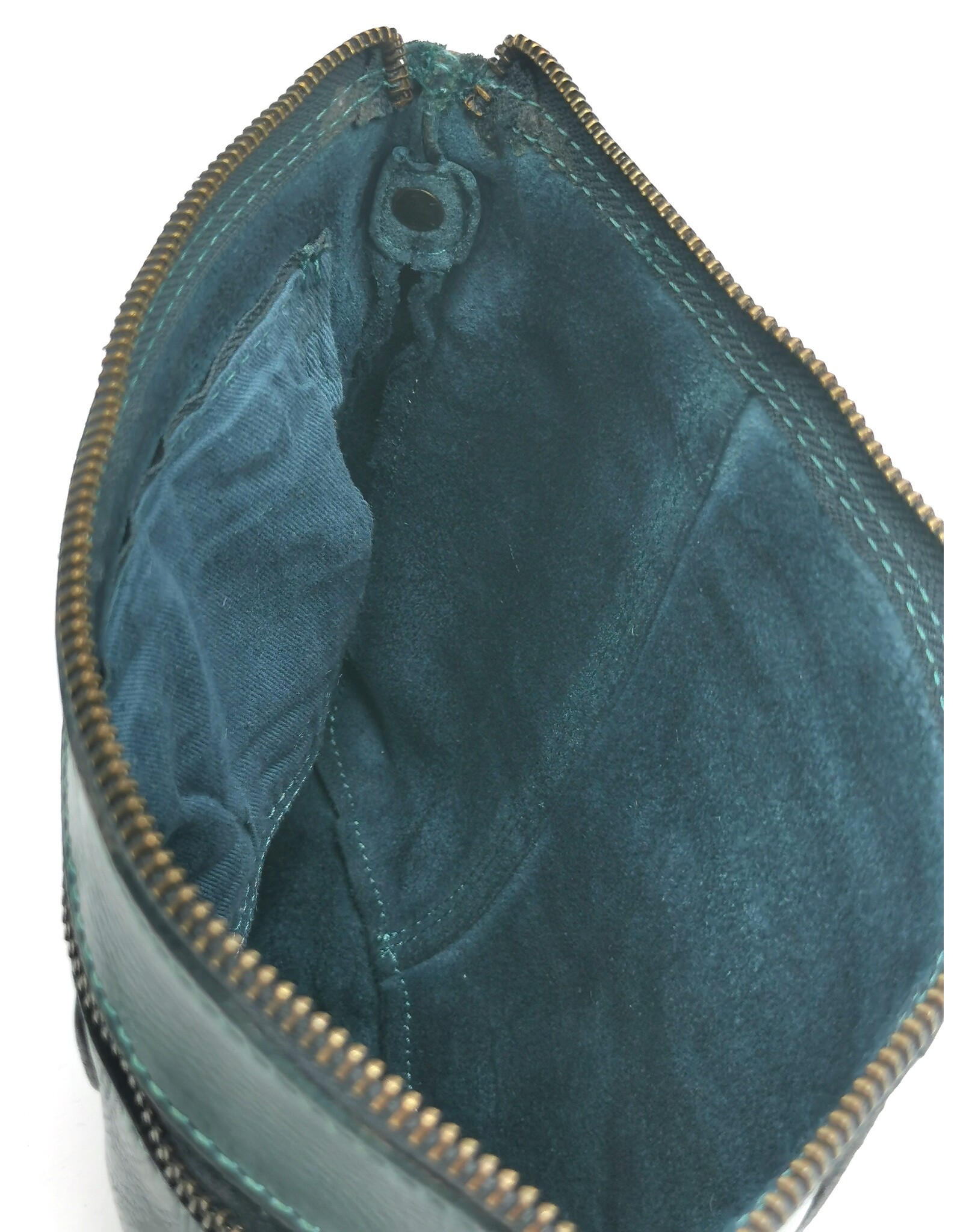 Hillburry Small leather bags, clutches and more - Hillburry Shoulder bag-clutch Washed Leather petroleum