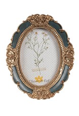 C&E Miscellaneous - Decorative Golden-Green Mini Photoframe Oval