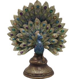 C&E Peacock figurine colourful homedecoration