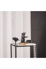 Trukado Giftware Figurines Collectables - Candlestick Black Mose on Golden Book 16cm