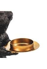 Trukado Giftware Figurines Collectables - Candlestick Black Mose on Golden Book 16cm