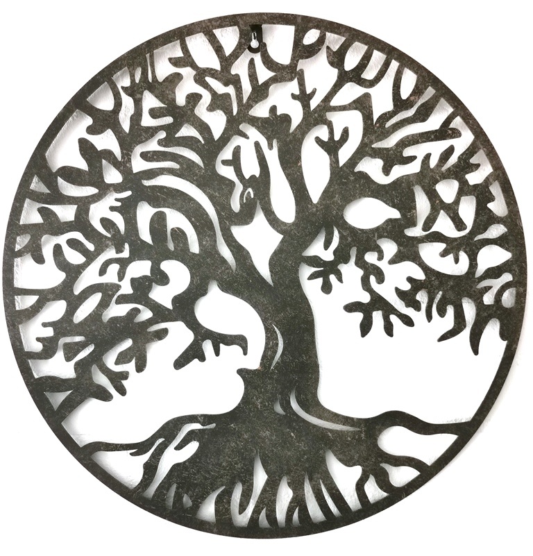 Levensboom wanddecoratie metaal of hout kopen