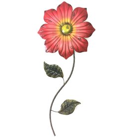 SH Zomerse Bloem Metalen Wanddecoratie  80cm