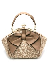 Rachel Vintage bags Retro bags - Handbag with Bow Victorian Style beige