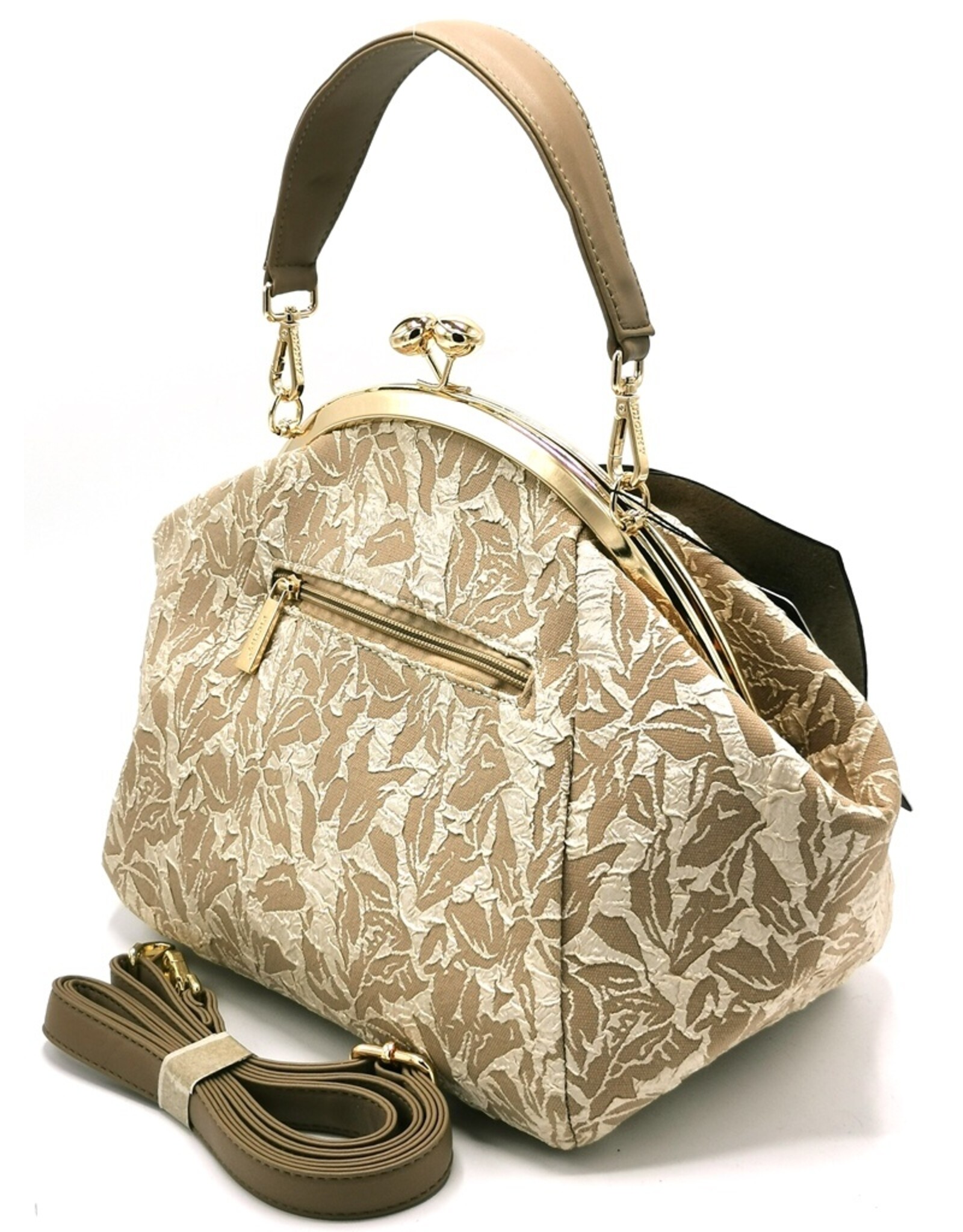 Rachel Vintage bags Retro bags - Handbag with Bow Victorian Style beige