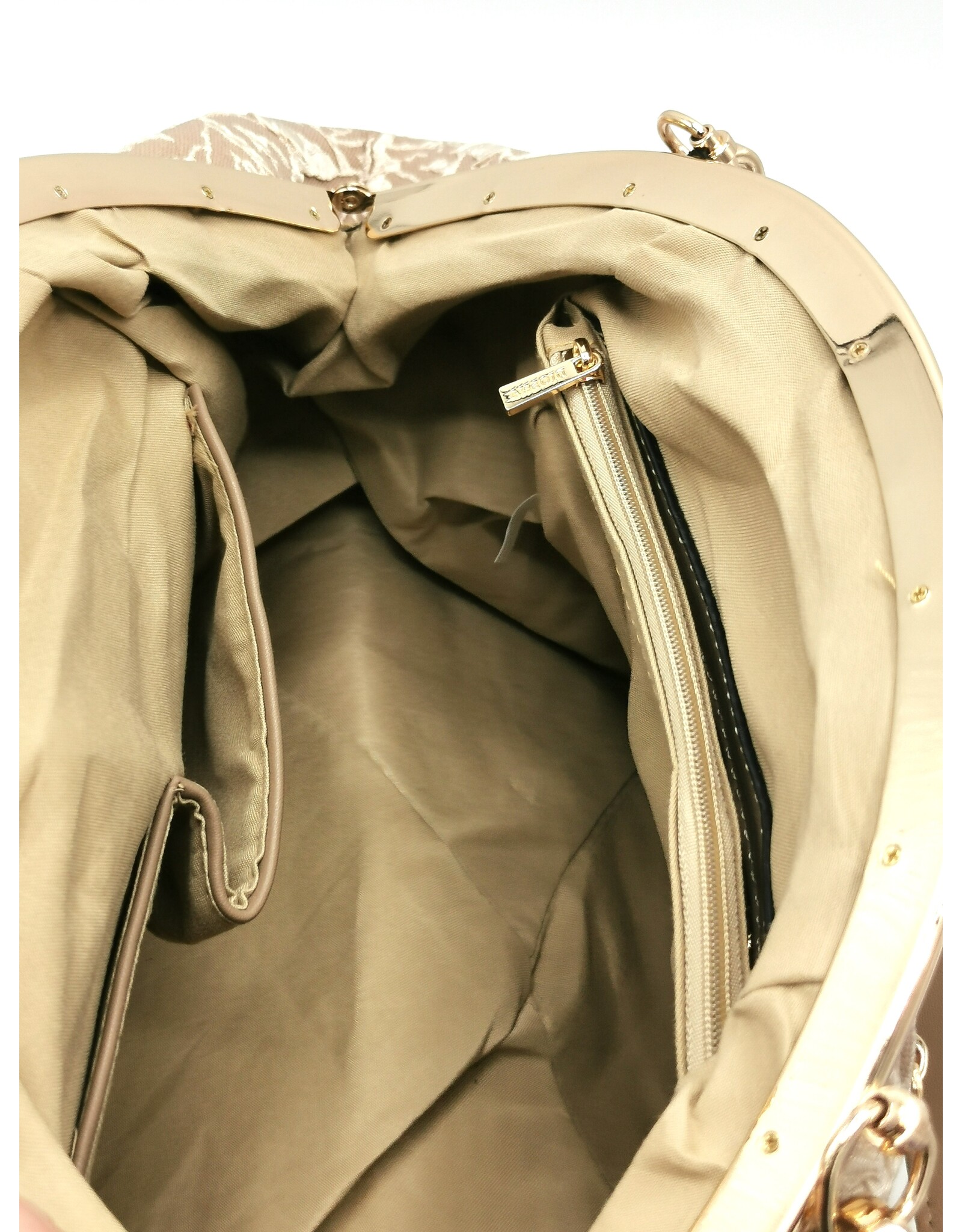 Rachel Vintage bags Retro bags - Handbag with Bow Victorian Style beige