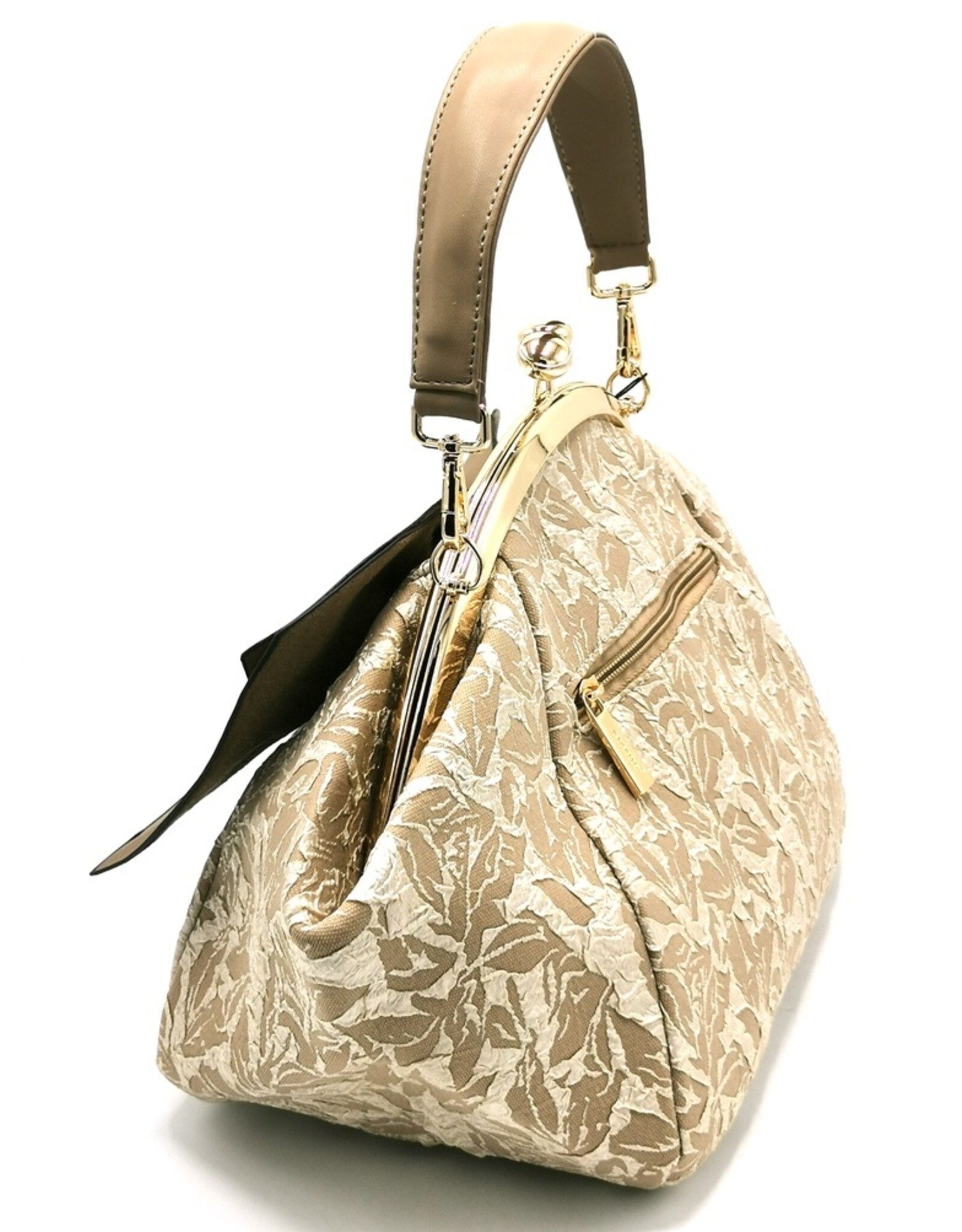 Rachel Vintage bags Retro bags - Handbag with Bow Victorian Style beige