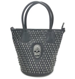 Trukado Gothic handbag with skull 'Bucket’