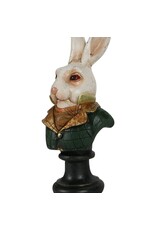 DS Giftware & Lifestyle - Rabbit the Gentlemen Bust green-brown jacket 19cm