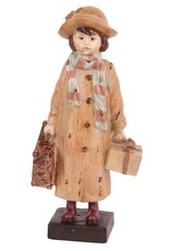 DS Giftware Figurines Collectables - Brocante figurine Girl with Suitcase 27cm