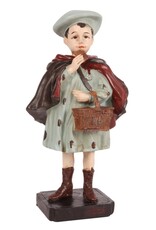 DS Giftware Beelden Collectables - Brocante Beeldje Jongen met Mand 26cm