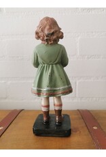 C&E Giftware Beelden Collectables - Brocante Beeldje Meisje met Schaal  21cm