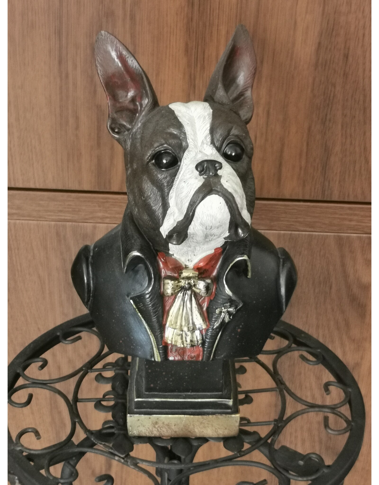 DS Giftware Figurines Collectables - French Bulldog Bust Baroque Style 27cm black