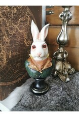DS Giftware & Lifestyle - Rabbit the Gentlemen Bust green-brown jacket 19cm