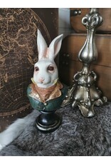 DS Giftware & Lifestyle - Rabbit the Gentlemen Bust green-brown jacket 19cm