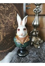 DS Giftware & Lifestyle - Rabbit the Gentlemen Bust green-brown jacket 19cm