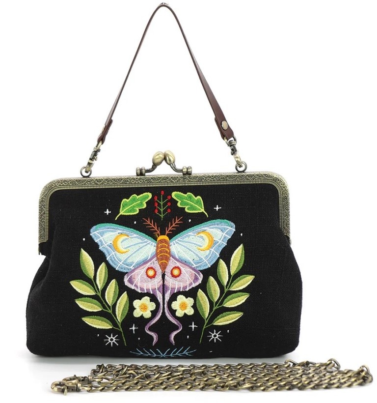 ANNUOZE Avondtas voor dames, elegant borduurwerk met ANNUOZE Avondtas voor dames, elegant borduurwerk met