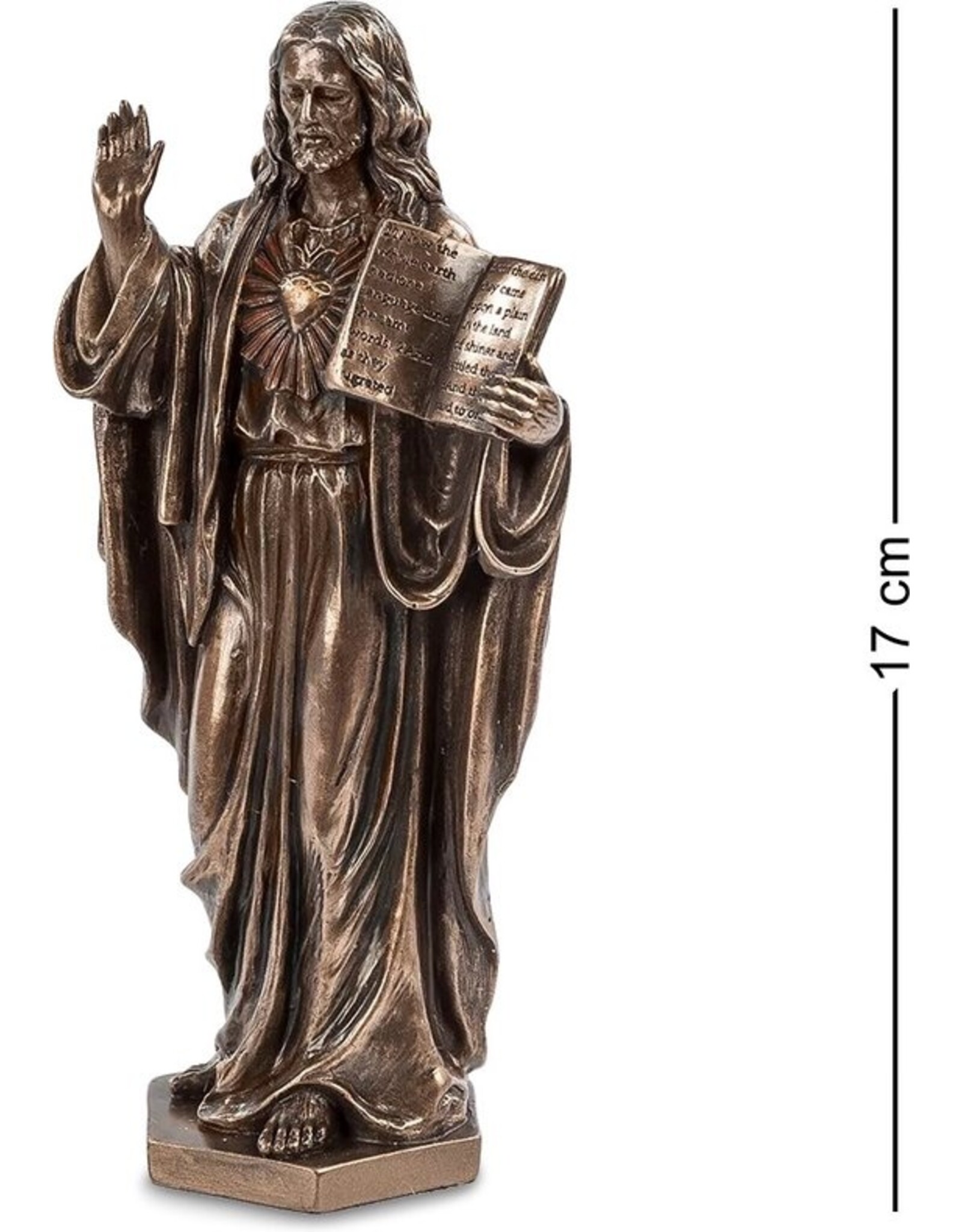 Veronese Design Giftware & Lifestyle - Sacred Heart of Jesus with The Old Testament 17cm Veronese Design