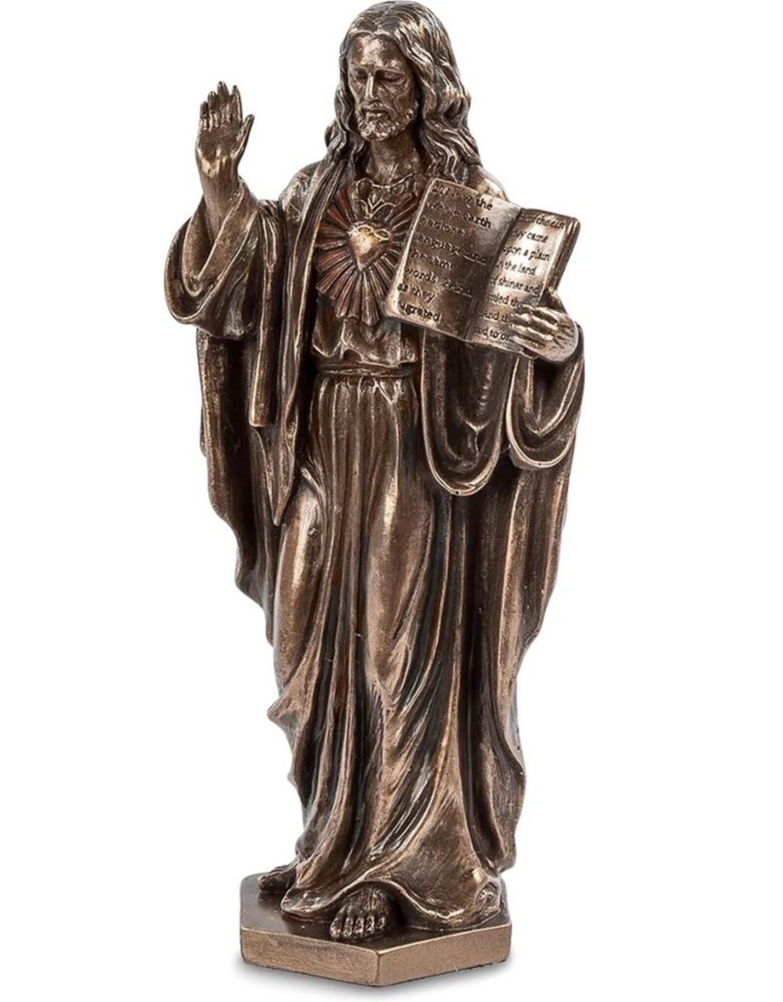 Veronese Design Giftware & Lifestyle - Heilig Hart van Jezus met Het Oude Testament 17cm Veronese Design