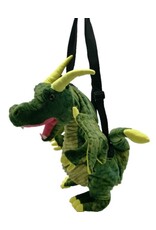 Sleepyville Critters Fantasy bags and wallets - Green Dragon Plush Backpack