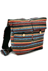 Trukado Fashion bags - Hobo bag Woven Fabric with Ethnic Pattern  Bordeaux-blue