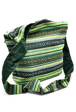 Trukado Fashion bags - Hobo bag Woven Fabric with Ethnic Pattern  Green