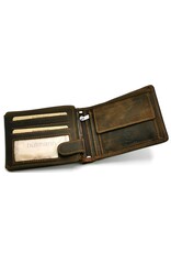 HillBurry Leren Portemonnees -   Hütmann Leren Portemonnee met reliëf Motor vintage