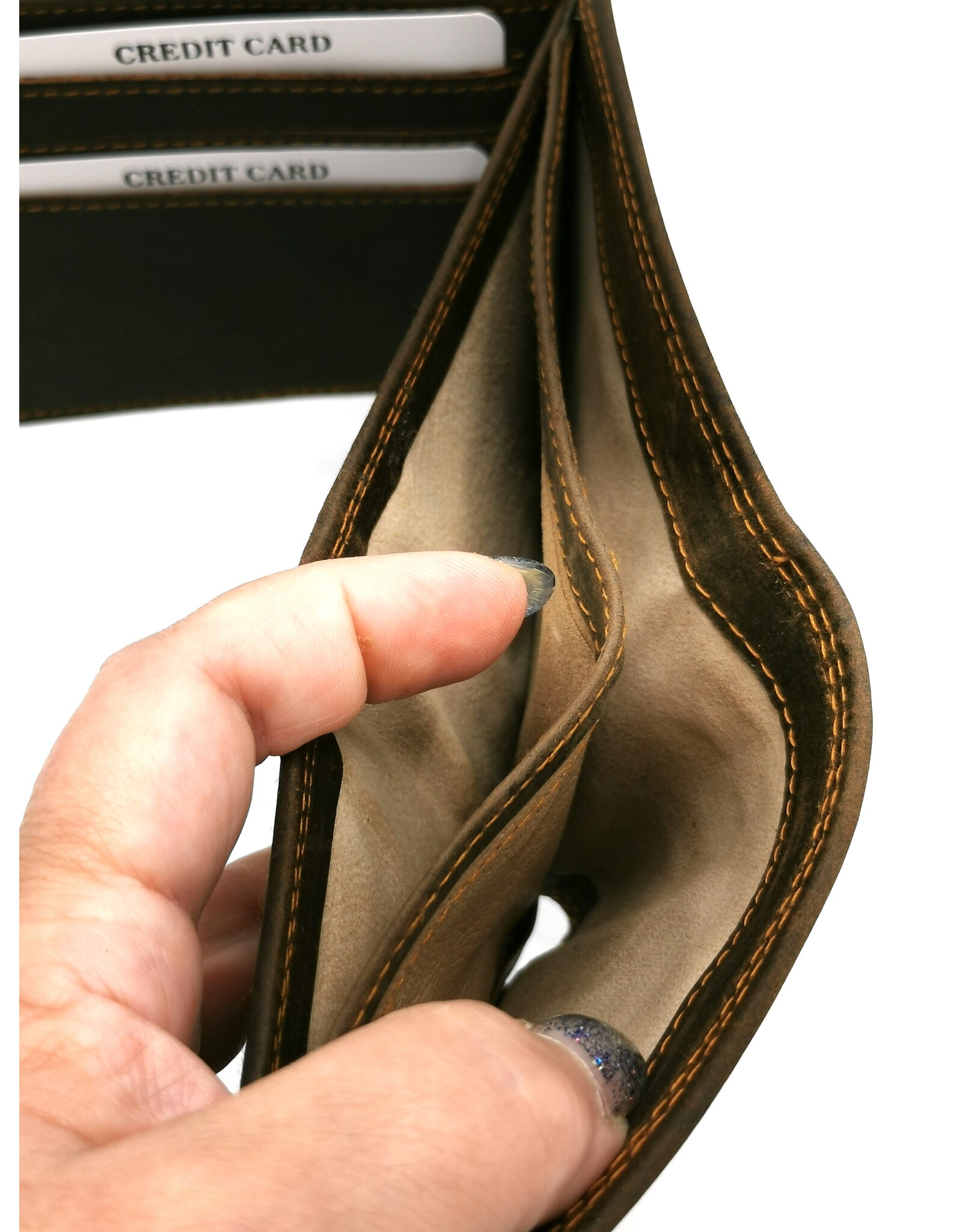 HillBurry Leather Wallets -  Hütmann Leather wallet with embossed motorbike  vintage