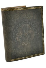 Leather Fox Leather Statement Wallets -  Leather Wallet with Skull