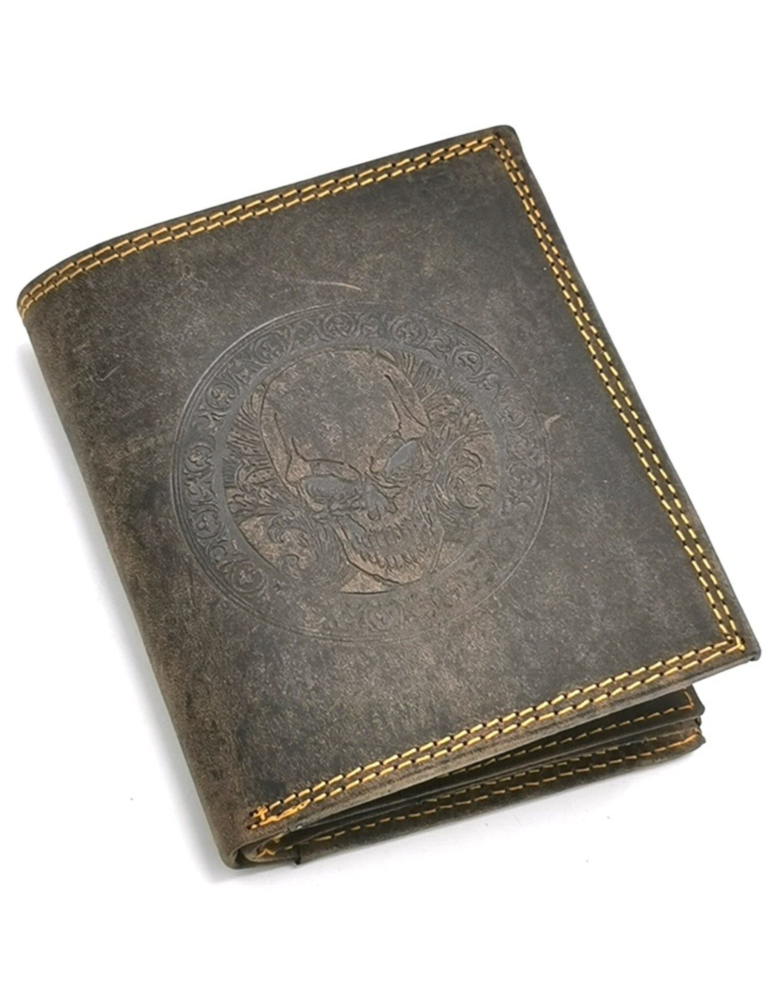 Leather Fox Leren Statement Portemonnees - Leren Portemonnee met Schedel