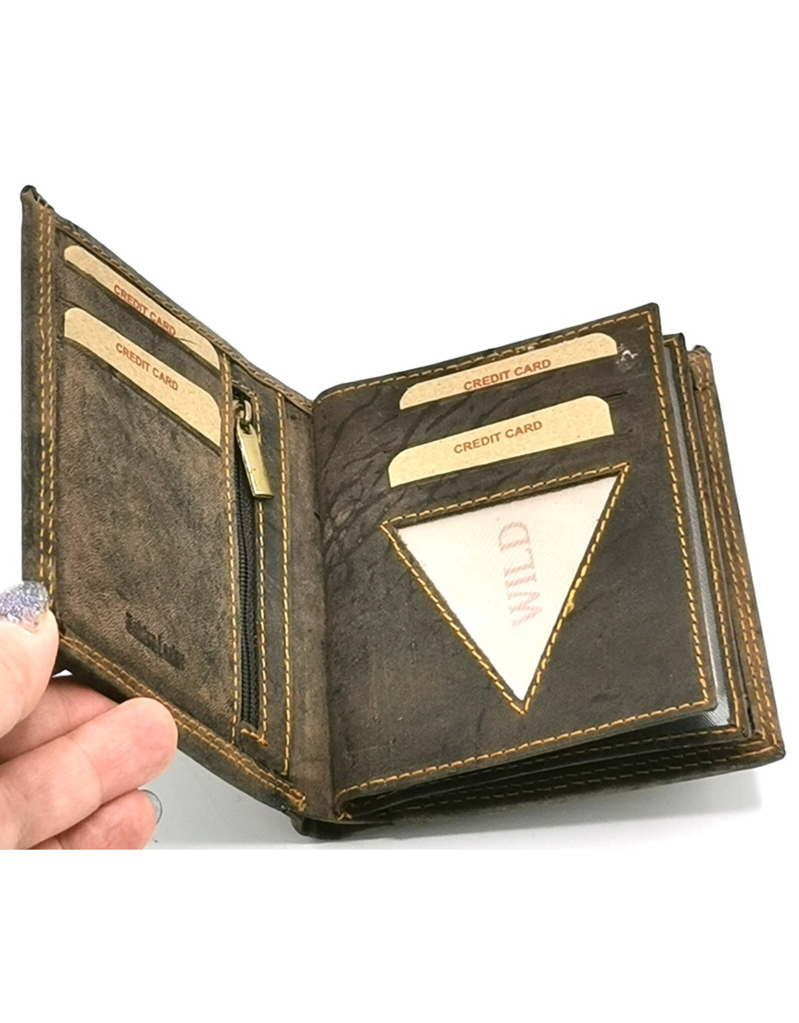 Leather Fox Leren Statement Portemonnees - Leren Portemonnee met Schedel