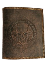 Leather Fox Leather Statement Wallets -  Leather Wallet with Skull