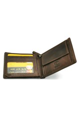 Leather Fox Leather Wallets - Leather Wallet with embossed Wolf and Maan