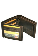 Leather Fox Leather Wallets - Leather Wallet with embossed Wolf and Maan