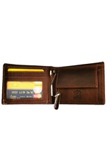 Leather Fox Leren Portemonnees - Leren Portemonnee met reliëf Wolf en Moon