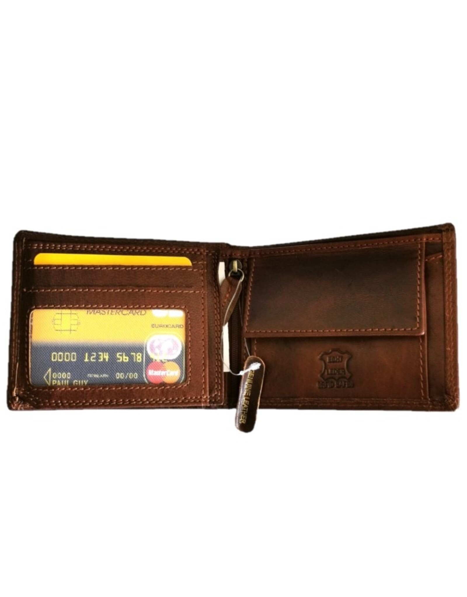 Leather Fox Leren Portemonnees - Leren Portemonnee met reliëf Wolf en Moon