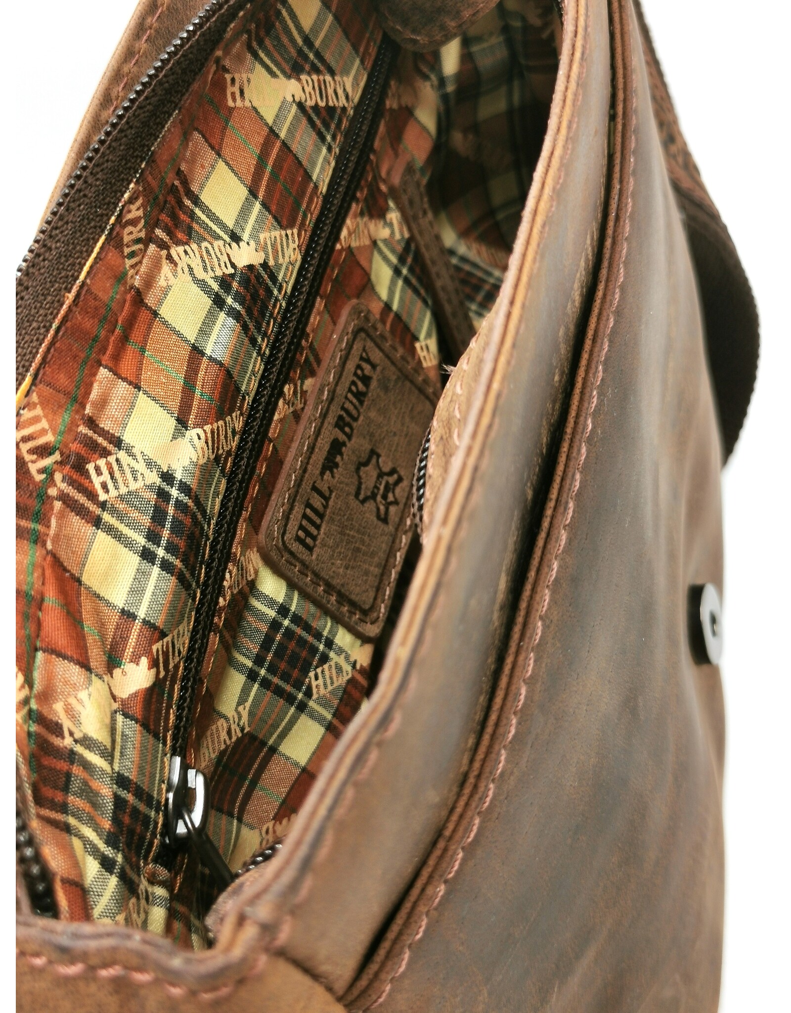 HillBurry Leather bags - Hillburry leather shoulder bag with buckle tan