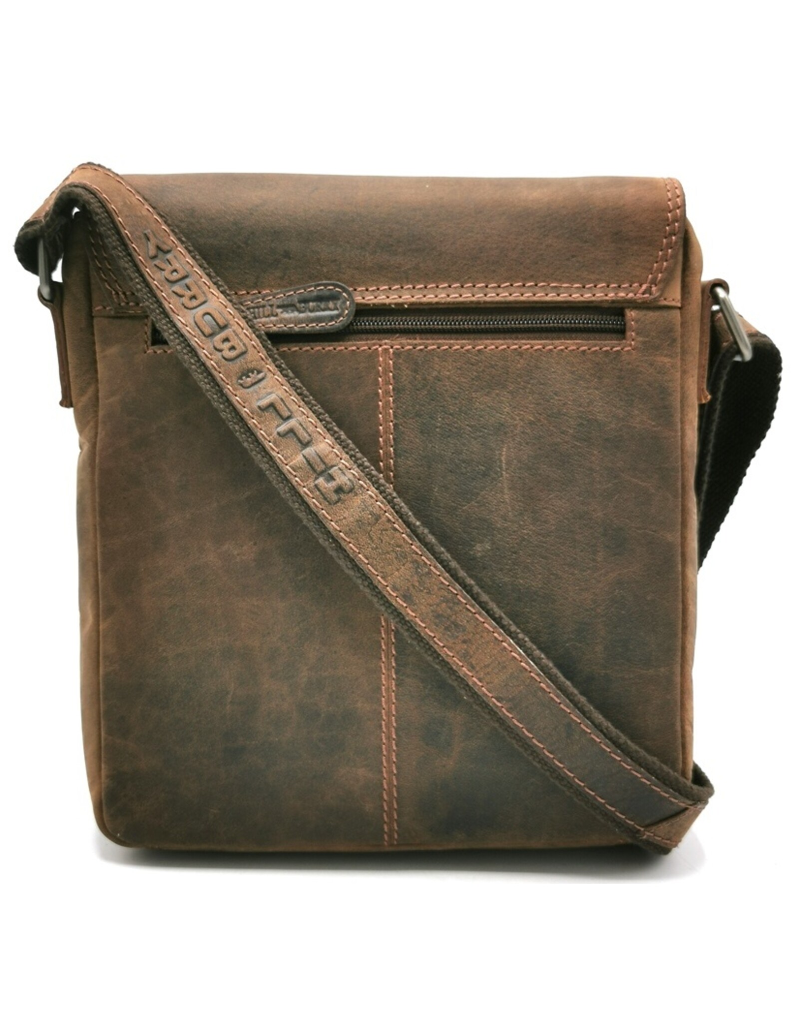 HillBurry Leather bags - Hillburry leather shoulder bag with buckle tan