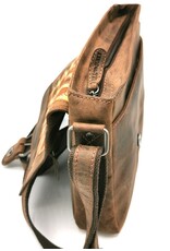 HillBurry Leather bags - Hillburry leather shoulder bag with buckle tan