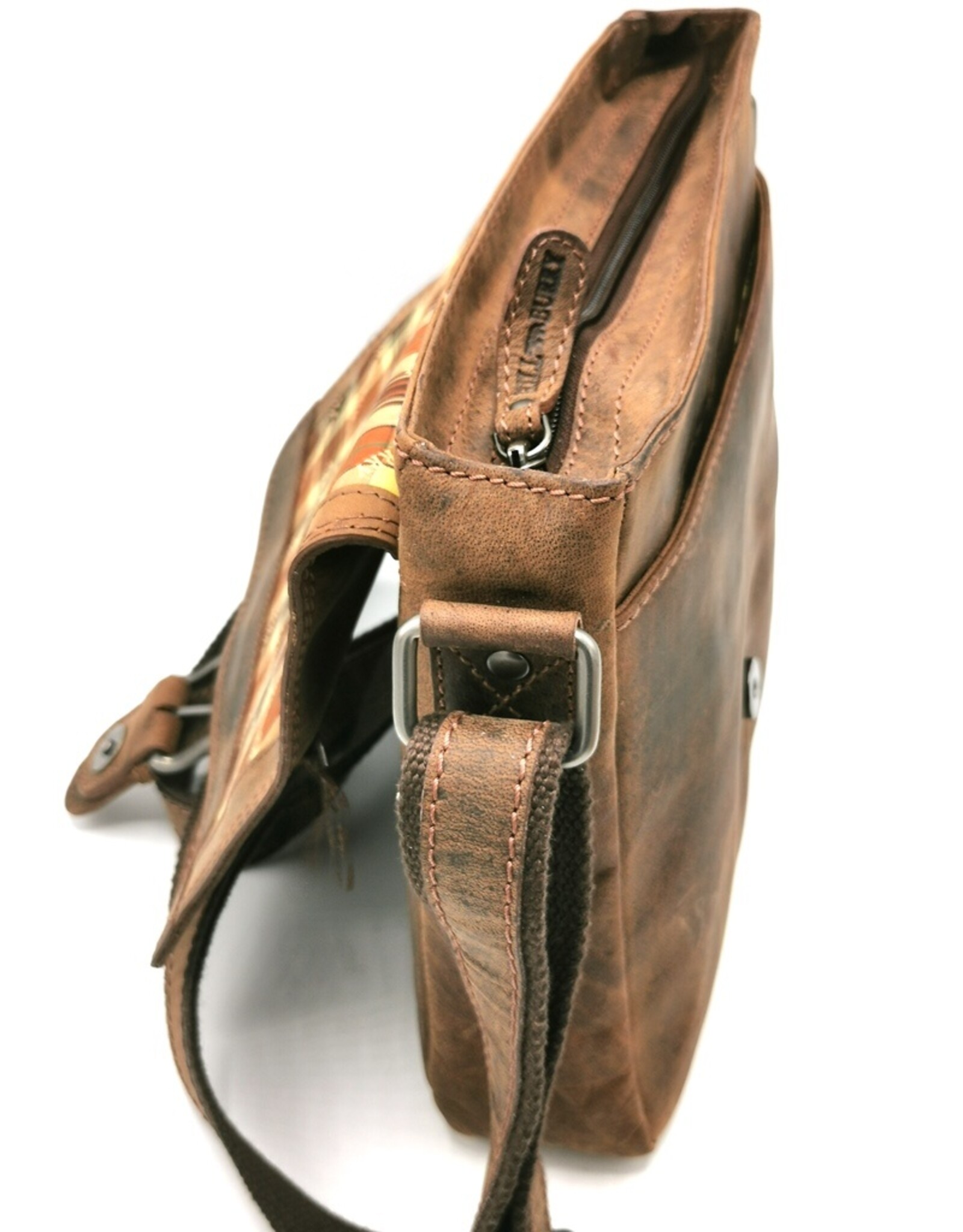 HillBurry Leather bags - Hillburry leather shoulder bag with buckle tan