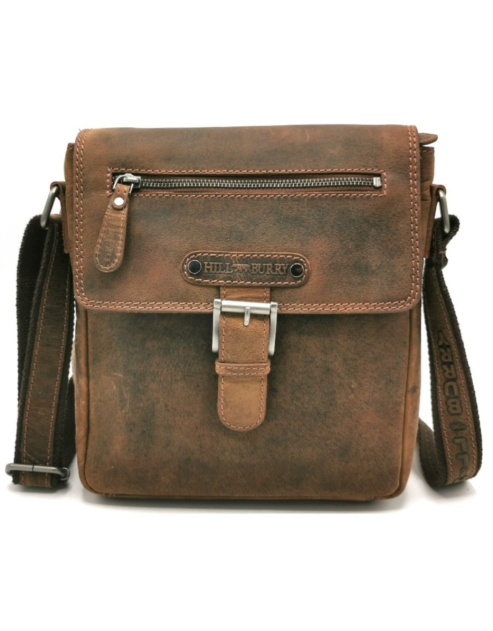 HillBurry Leather bags - Hillburry leather shoulder bag with buckle tan